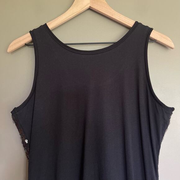 Garnet Hill Sequined Knit Tank Top Black Sz Small Sparkly Embellished Sleeveless - Picture 12 of 13